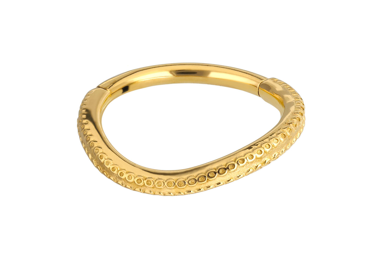 Surgical steel segment ring clicker CURVED