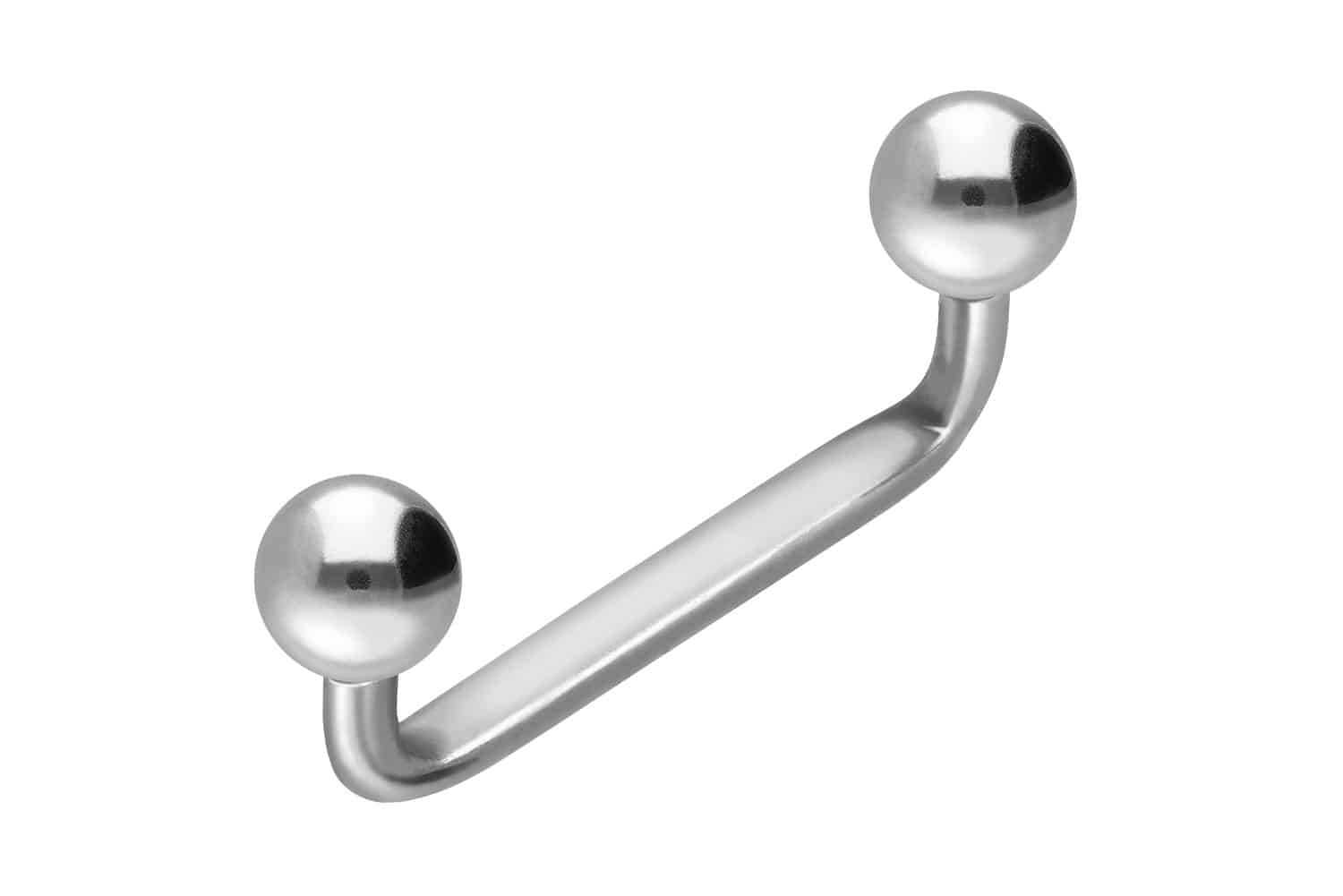 Titanium surface barbell FLAT (90 degree) with balls