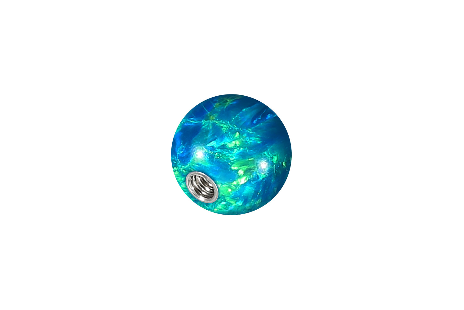 Synthetischer Opal Schraubkugel mit Chirurgenstahl-Gewinde