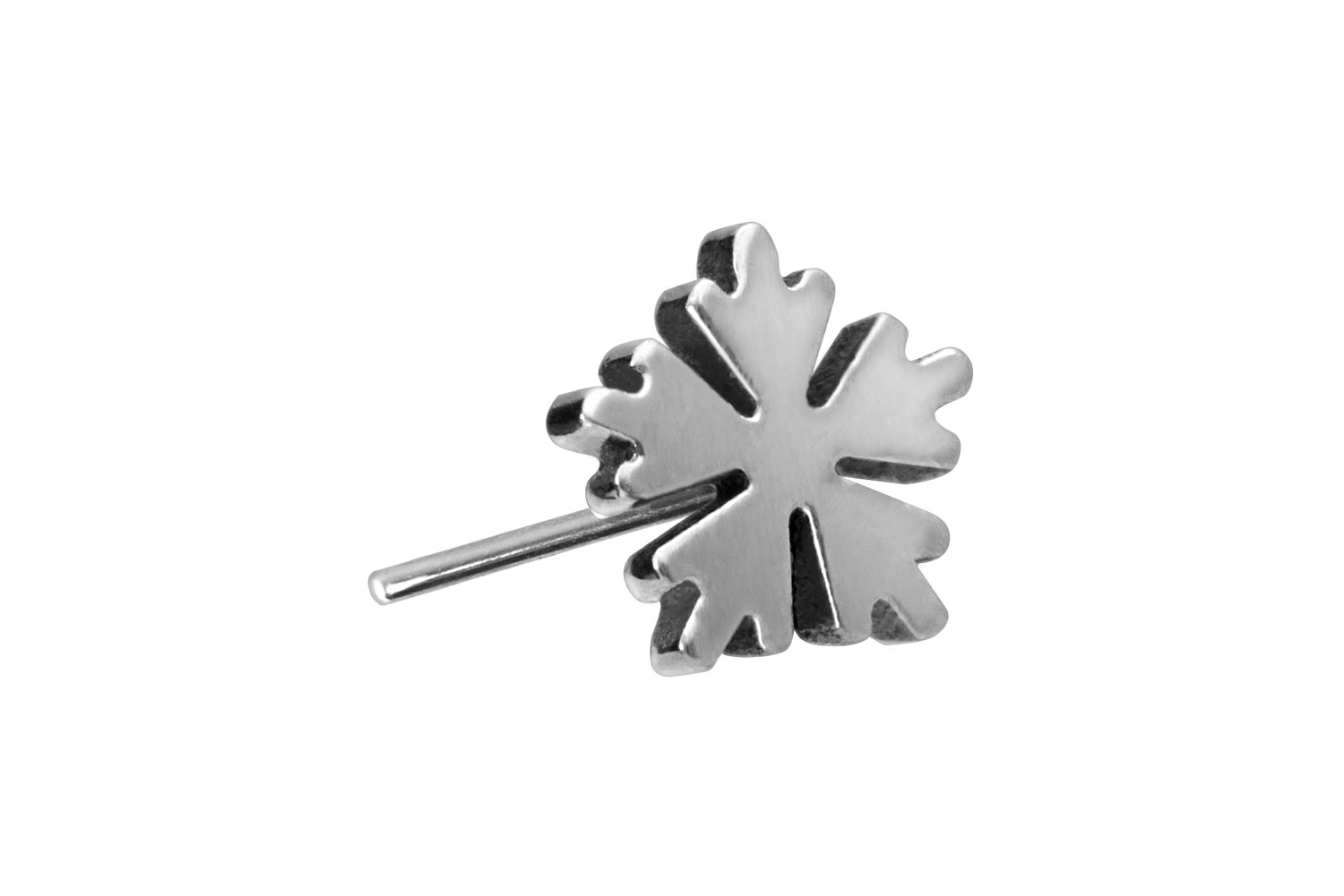 Titanium attachment with push pin SNOWFLAKE
