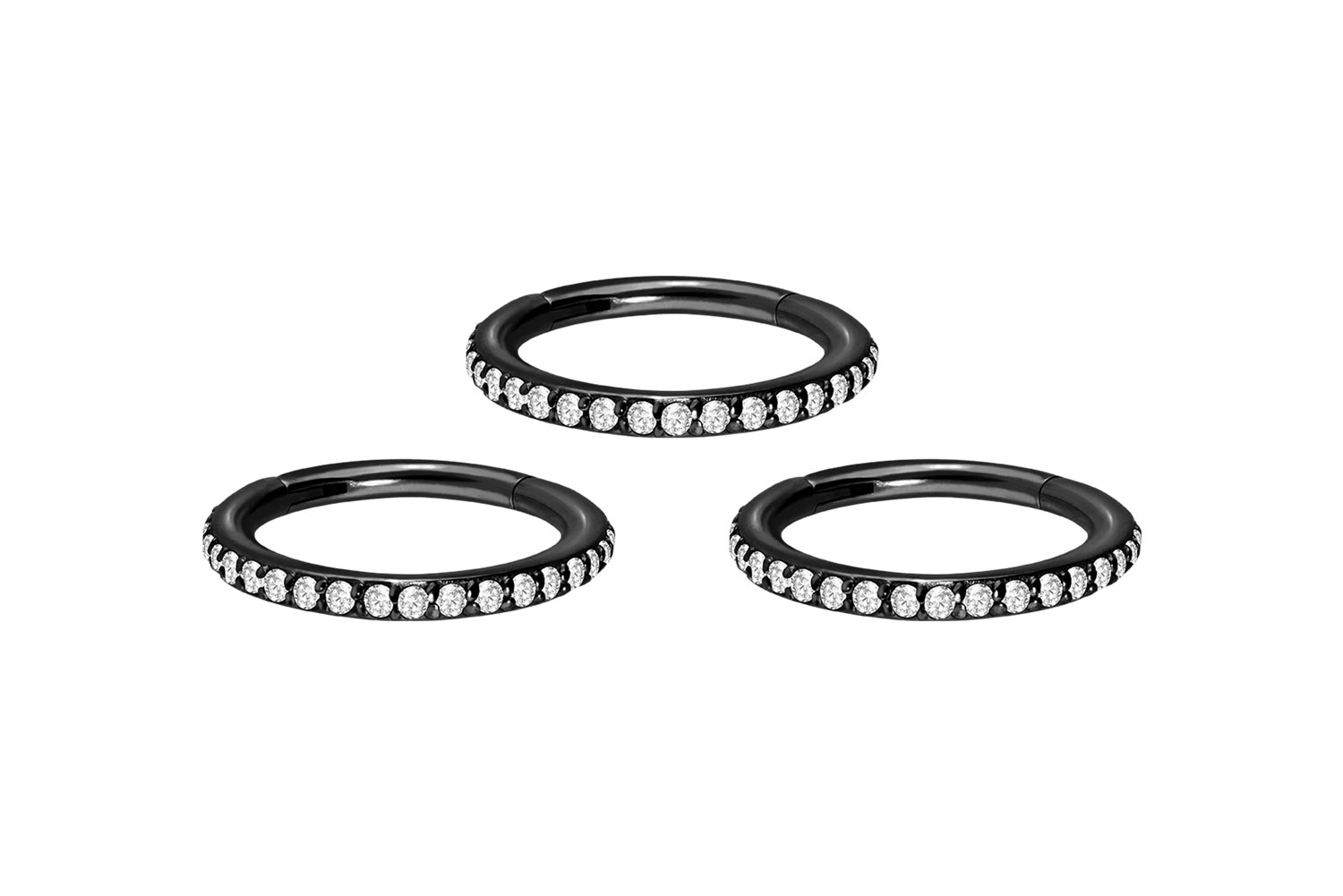 SET Surgical steel segment ring clicker SETTED CRYSTALS ++new design++ SET Surgical steel segment ring clicker SETTED CRYSTALS ++new design++