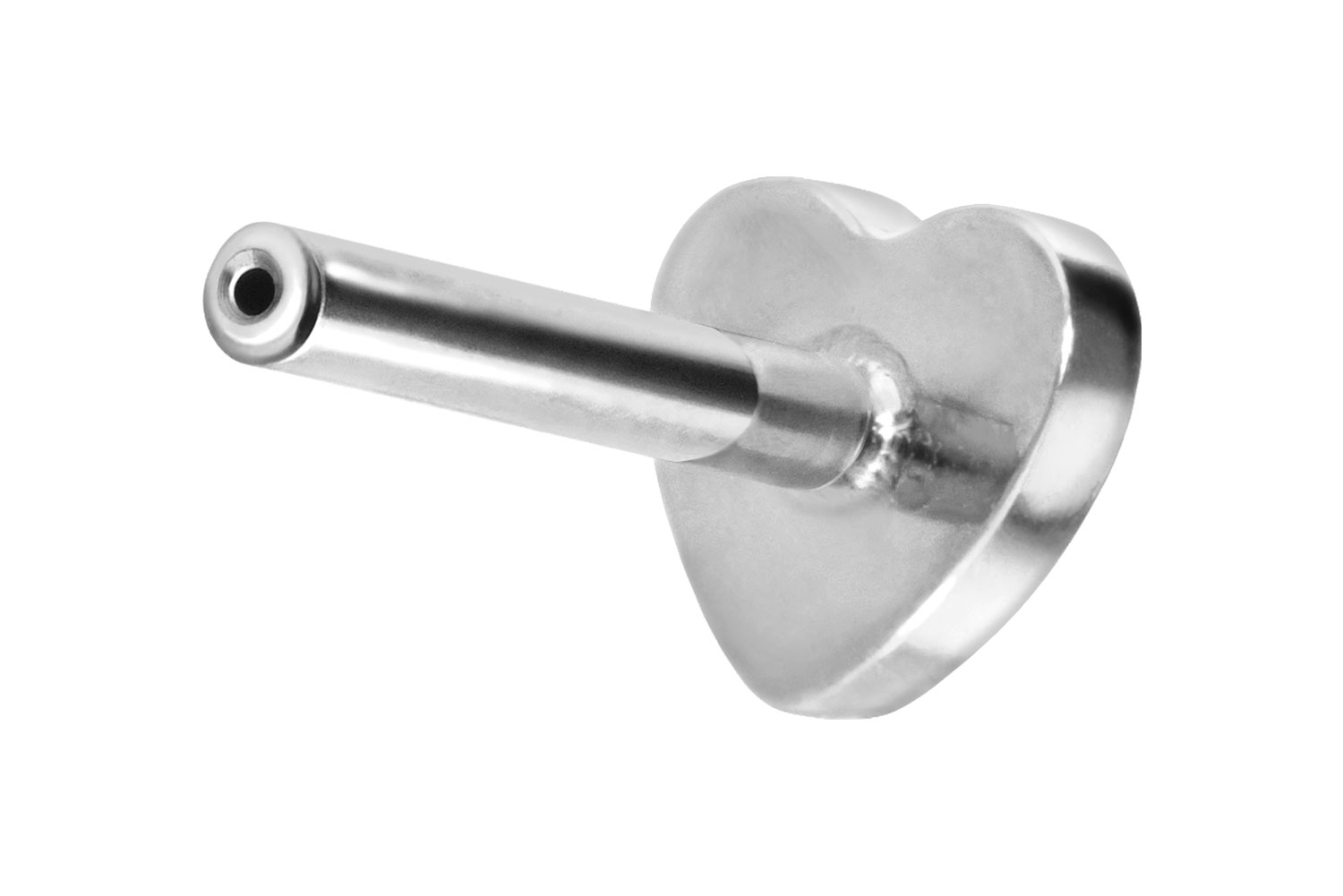 PIERCINGLINE Piercing Stecker Titan Labret mit Push Fit ohne Kugel HERZ - Bild 15 von 51