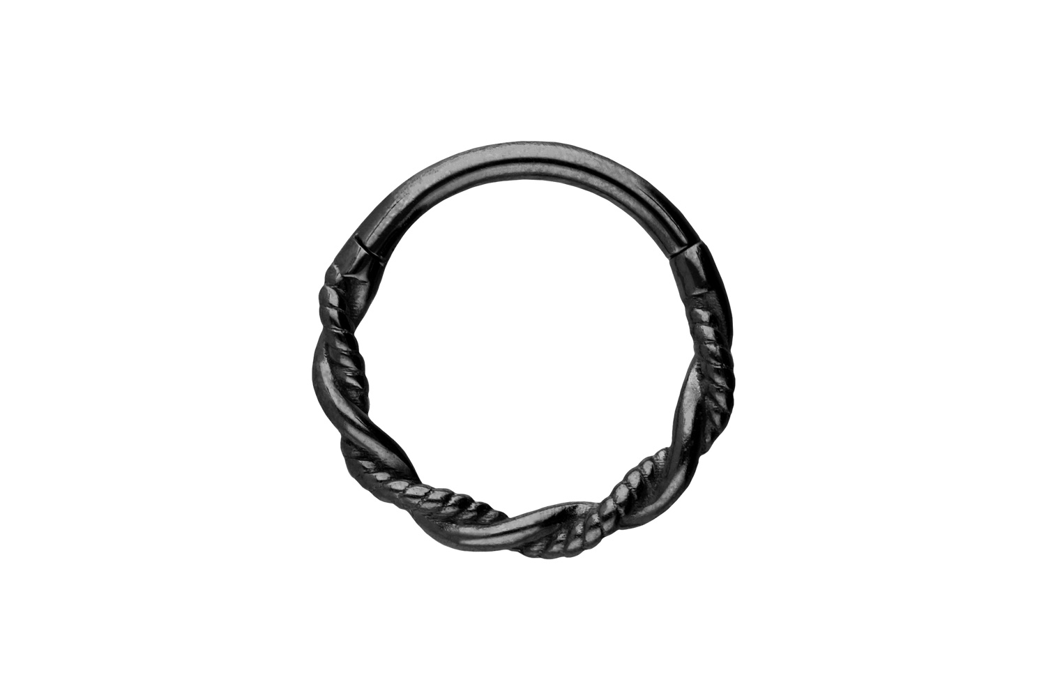 Surgical steel segment ring clicker TWISTED TWICE