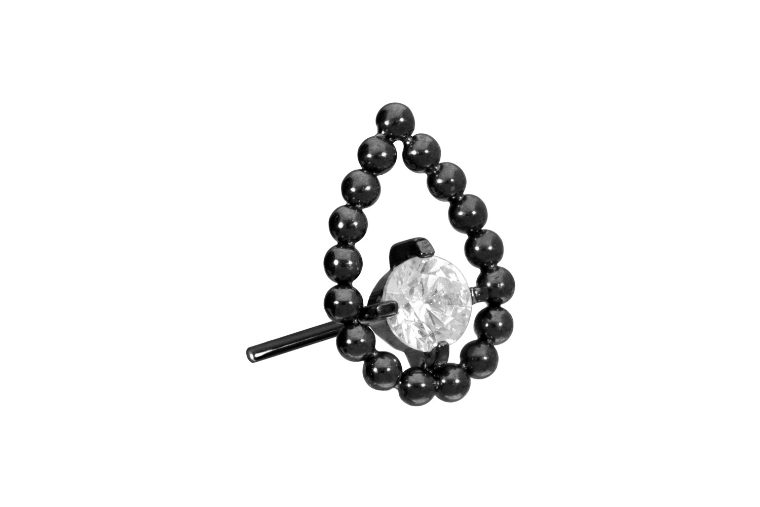Titanium attachment with push pin DROP + CRYSTAL