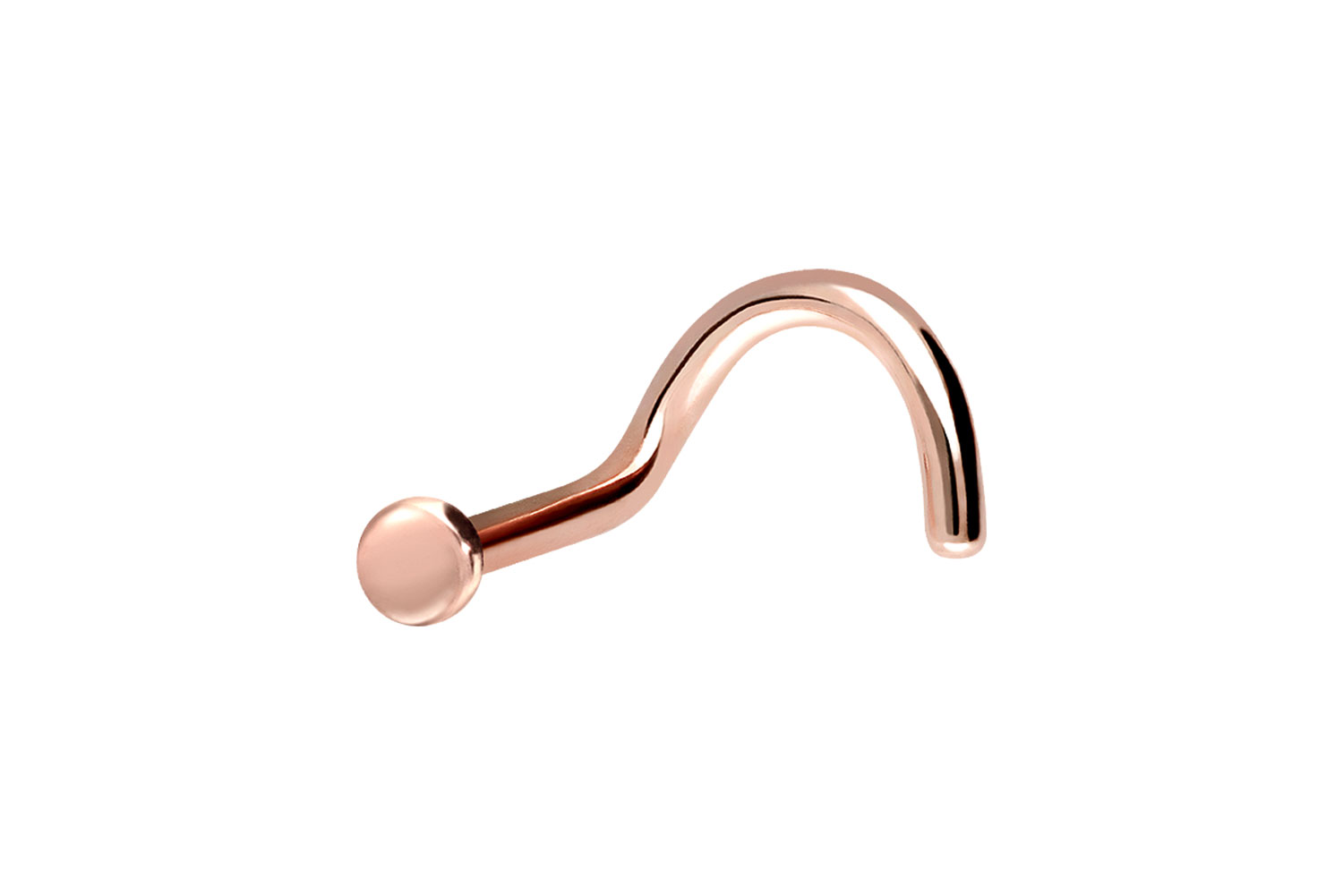 Surgical steel nose stud spiral PLATE