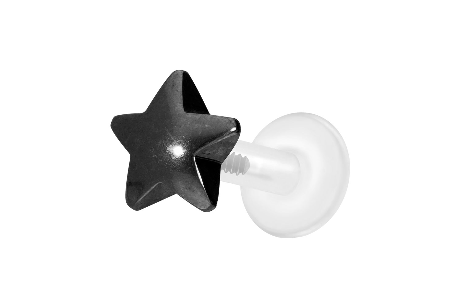 PTFE labret with internal thread + titanium attachment STAR