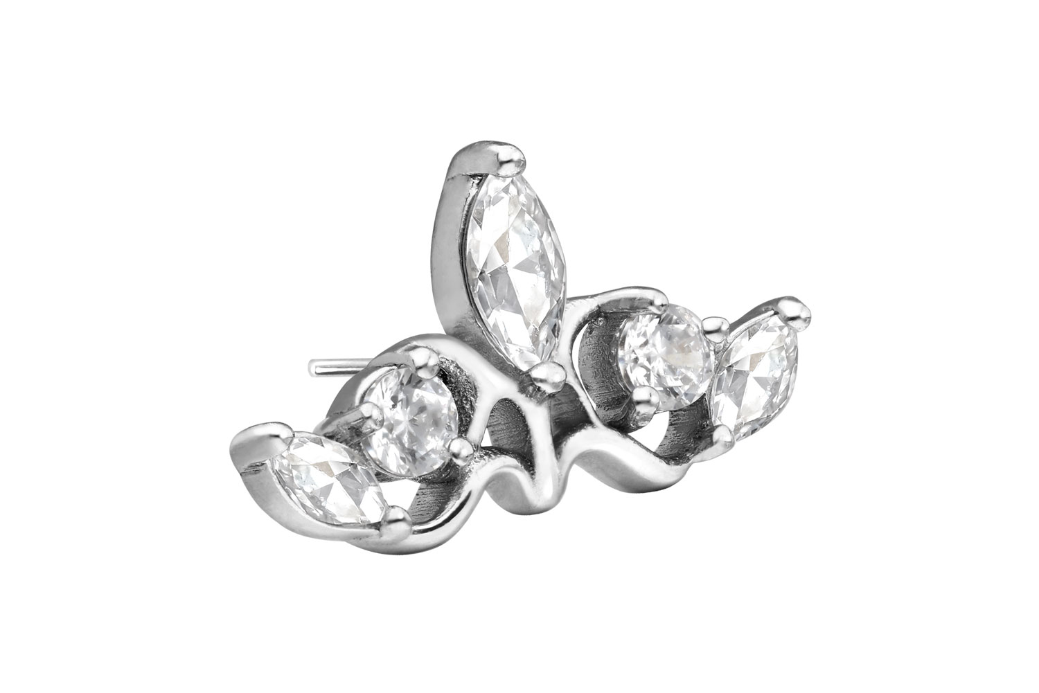 Titanium attachment with push pin GOTHIC CROWN