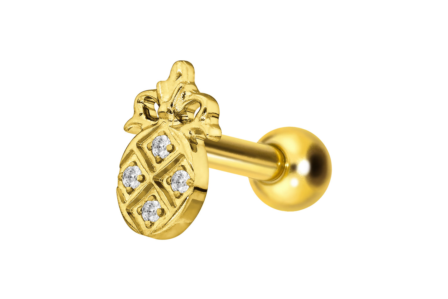 Titan Ohrpiercing mit Innengewinde KRISTALLANANAS Titan Ohrpiercing mit Innengewinde KRISTALLANANAS