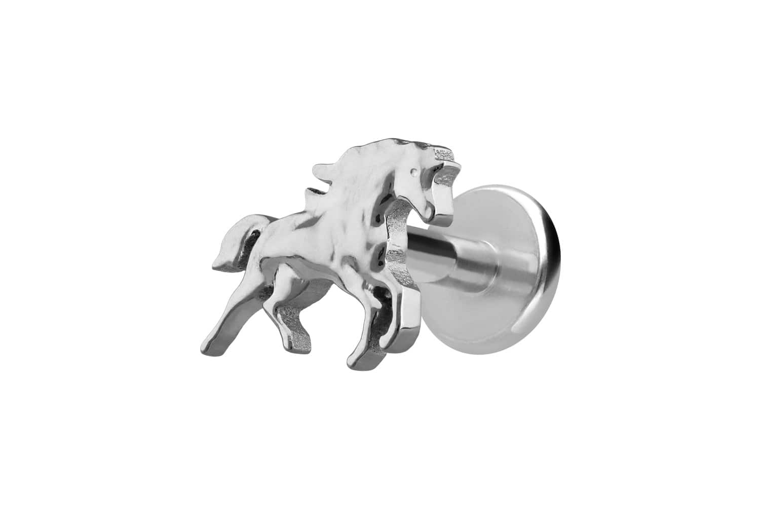 Titanium labret with internal thread HORSE