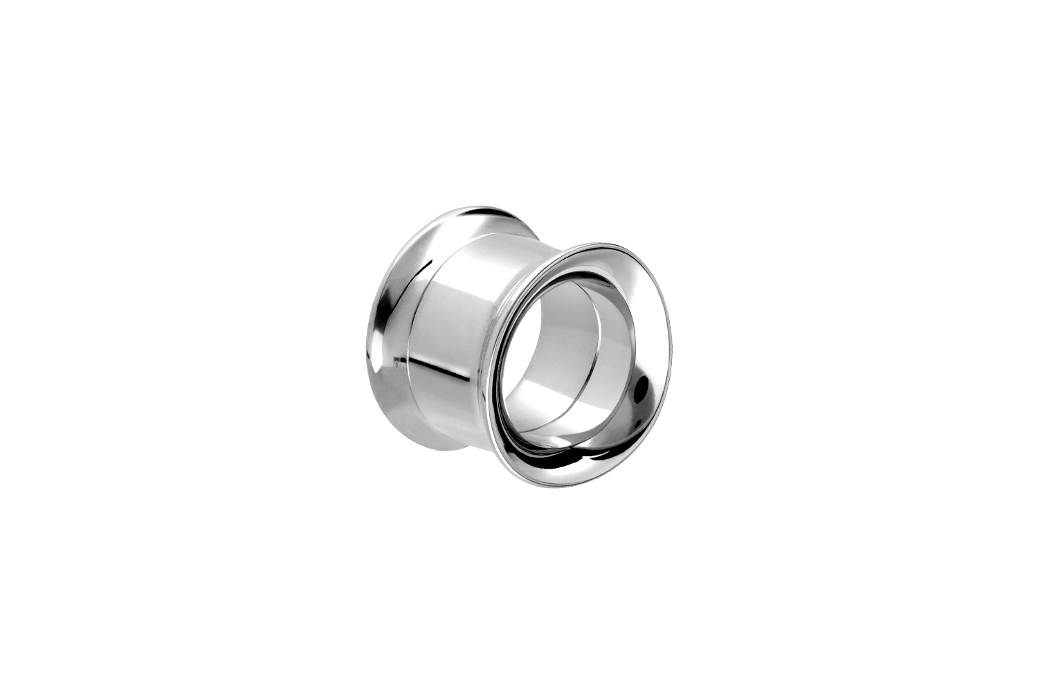 Surgical steel double flared tunnel