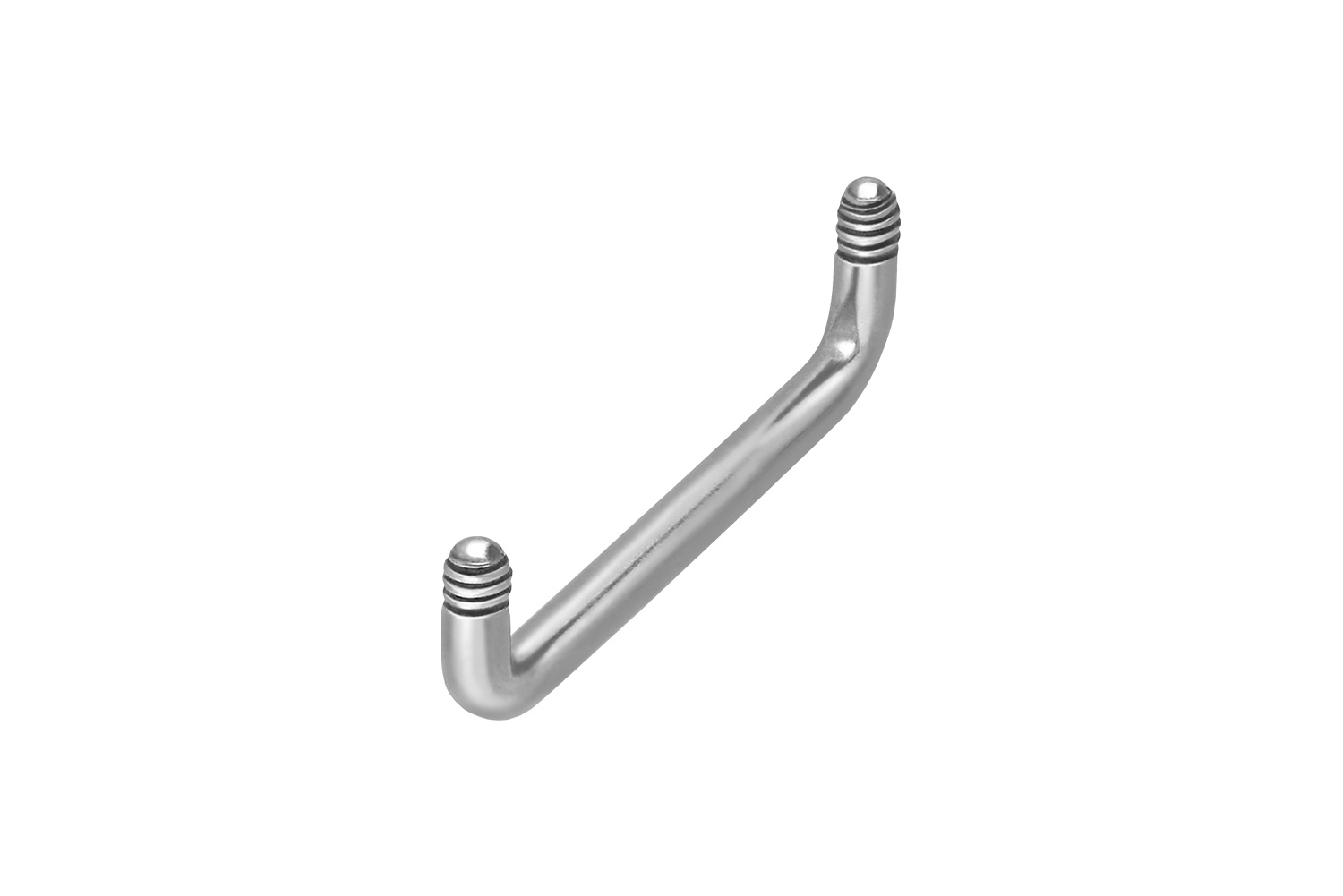 Titanium surface barbell (90 degree) without balls