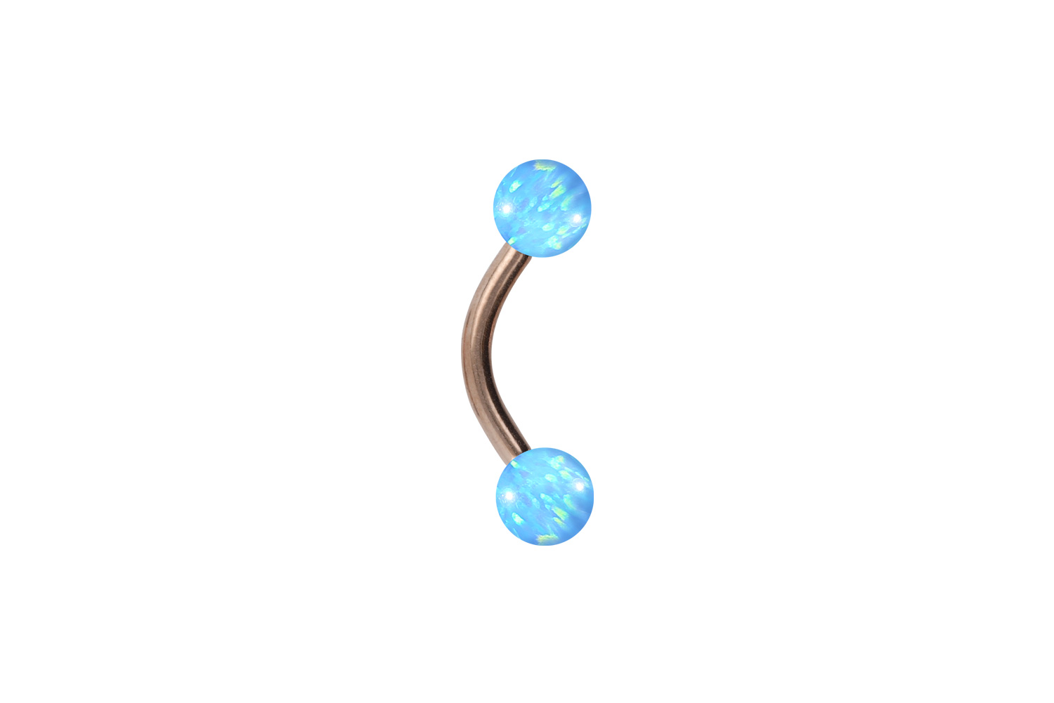 Surgical steel banana SYNTHETIC OPAL