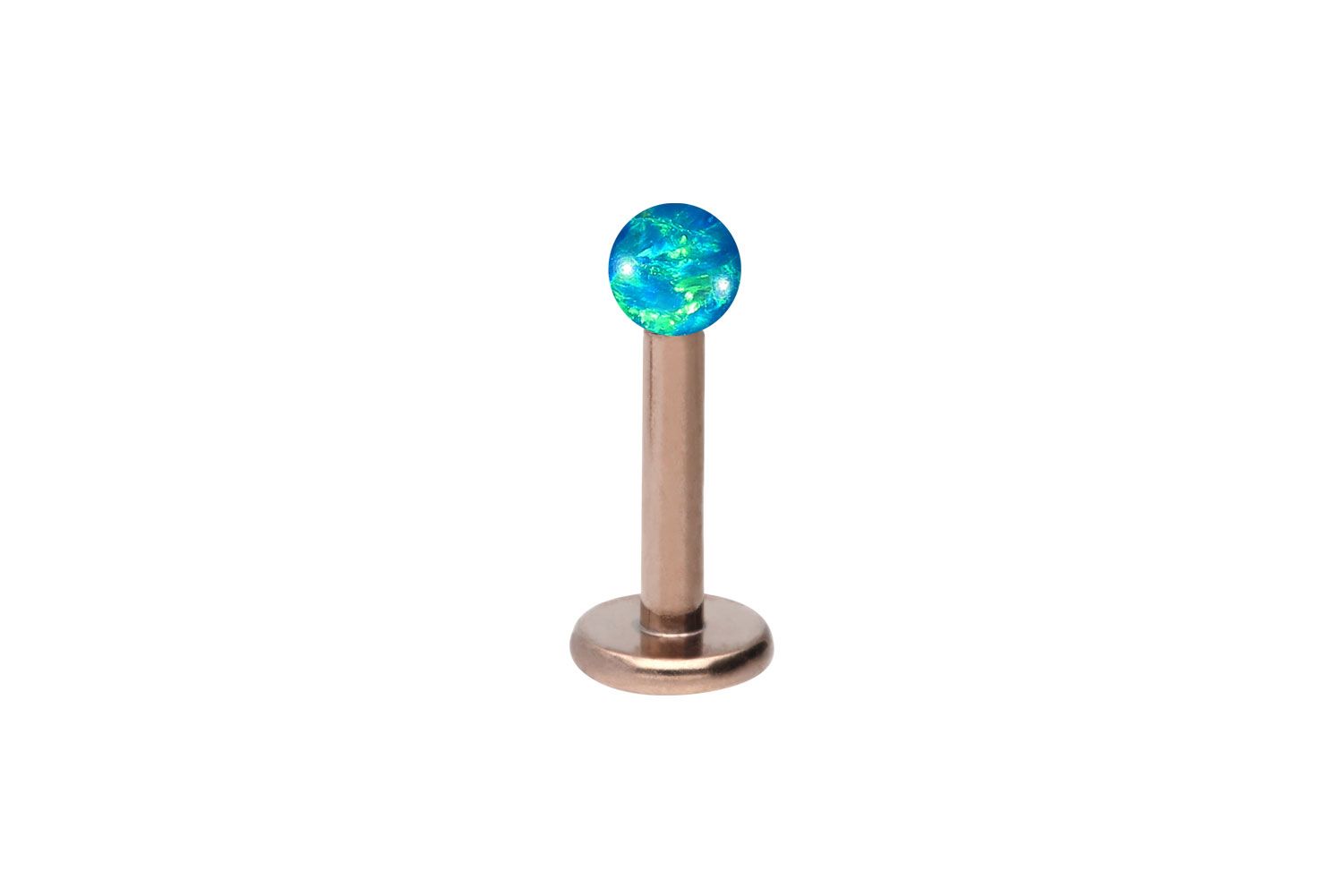 Surgical steel labret SYNTHETIC OPAL