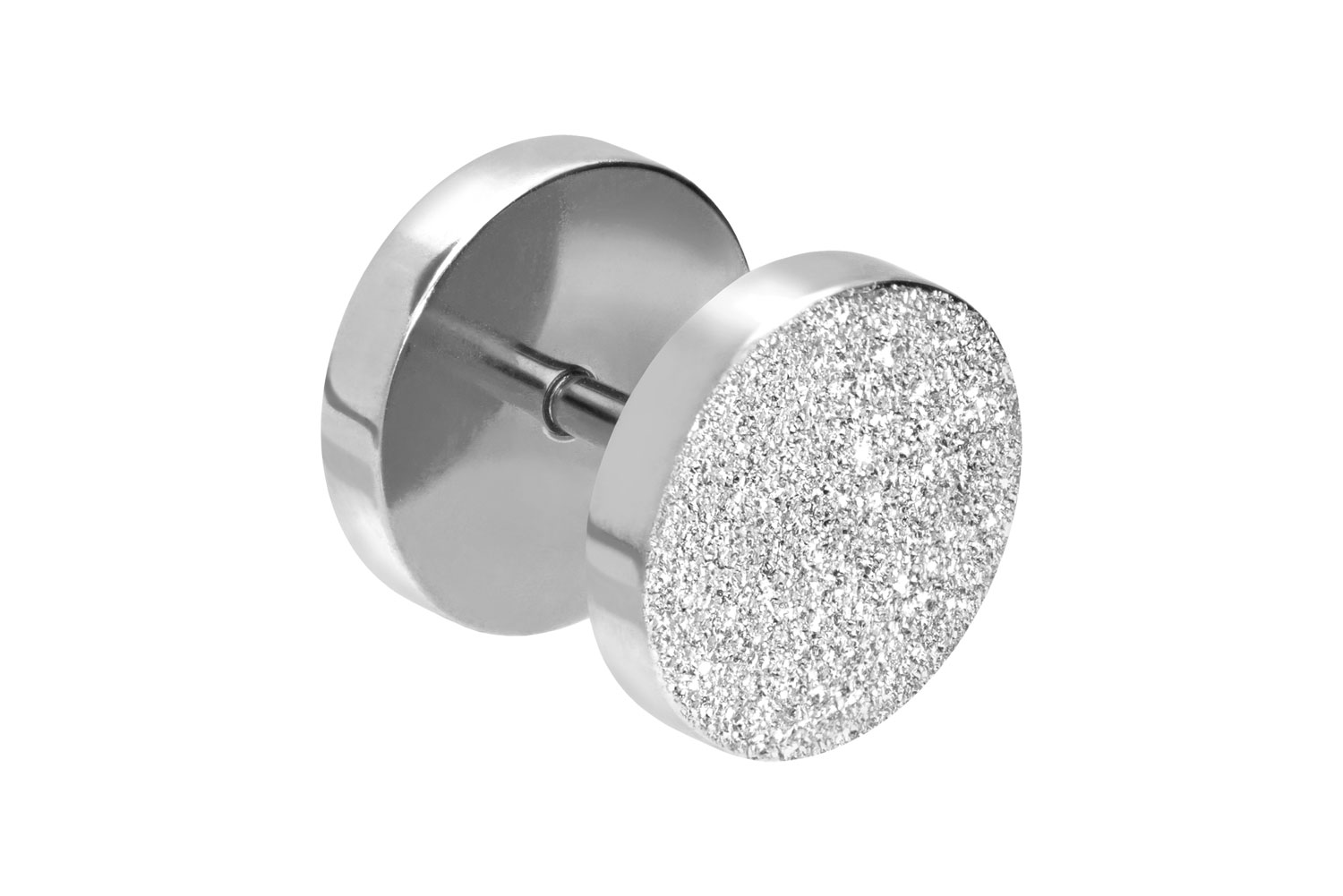Surgical steel fake plug DIAMOND LOOK