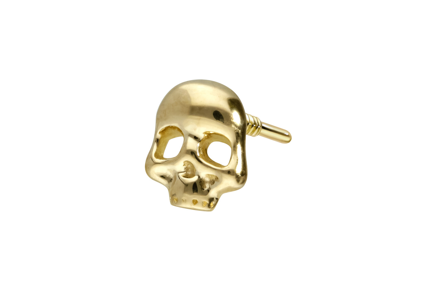 14 Karat Gold Schraubaufsatz mit Außengewinde TOTENKOPF