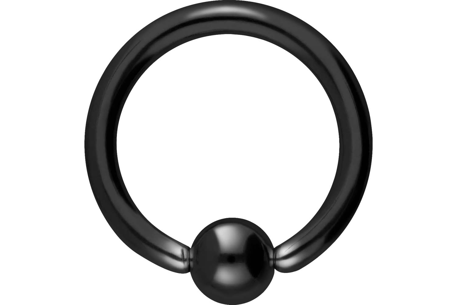 Titanium ball closure ring