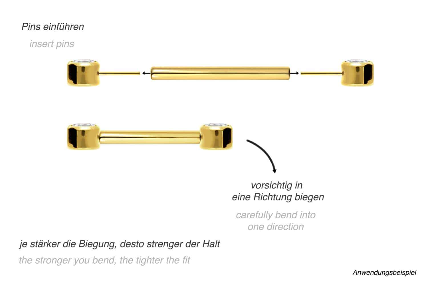 Titan Barbell mit Push Fit KRISTALL