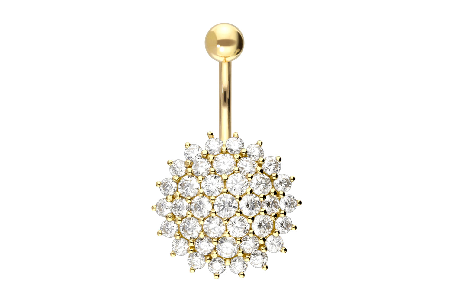 14/18 Karat Gold Bananabell MOISSANIT-BLUME