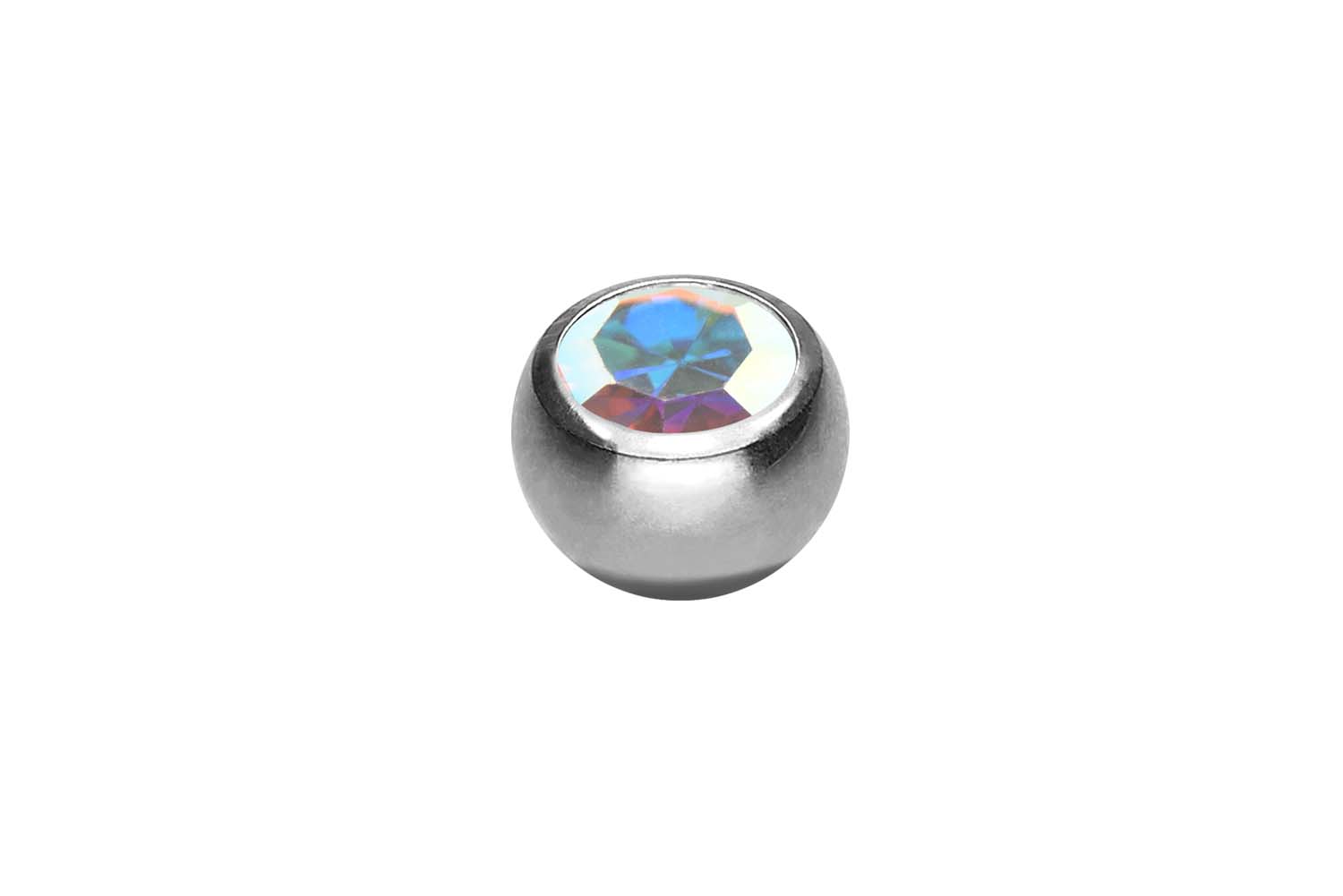 Titanium clip-in ball CRYSTAL