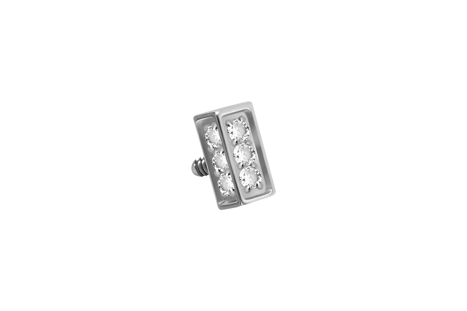 Titanium screw-in attachment with external thread CRYSTAL BAR