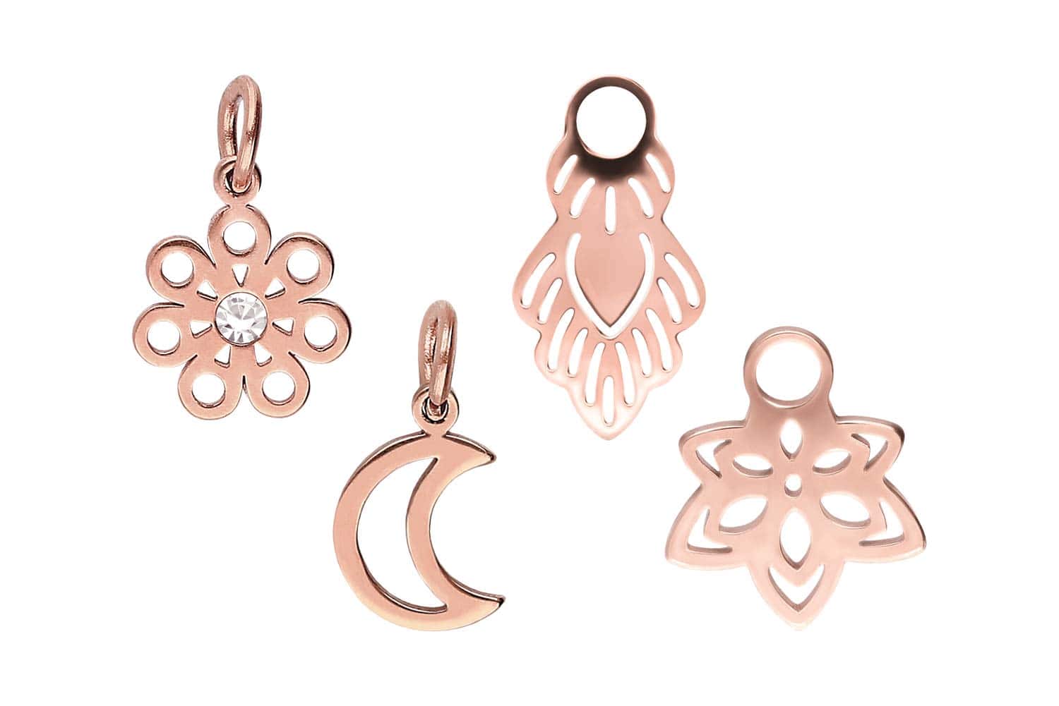 SET Surgical steel pendant for clickers MIX