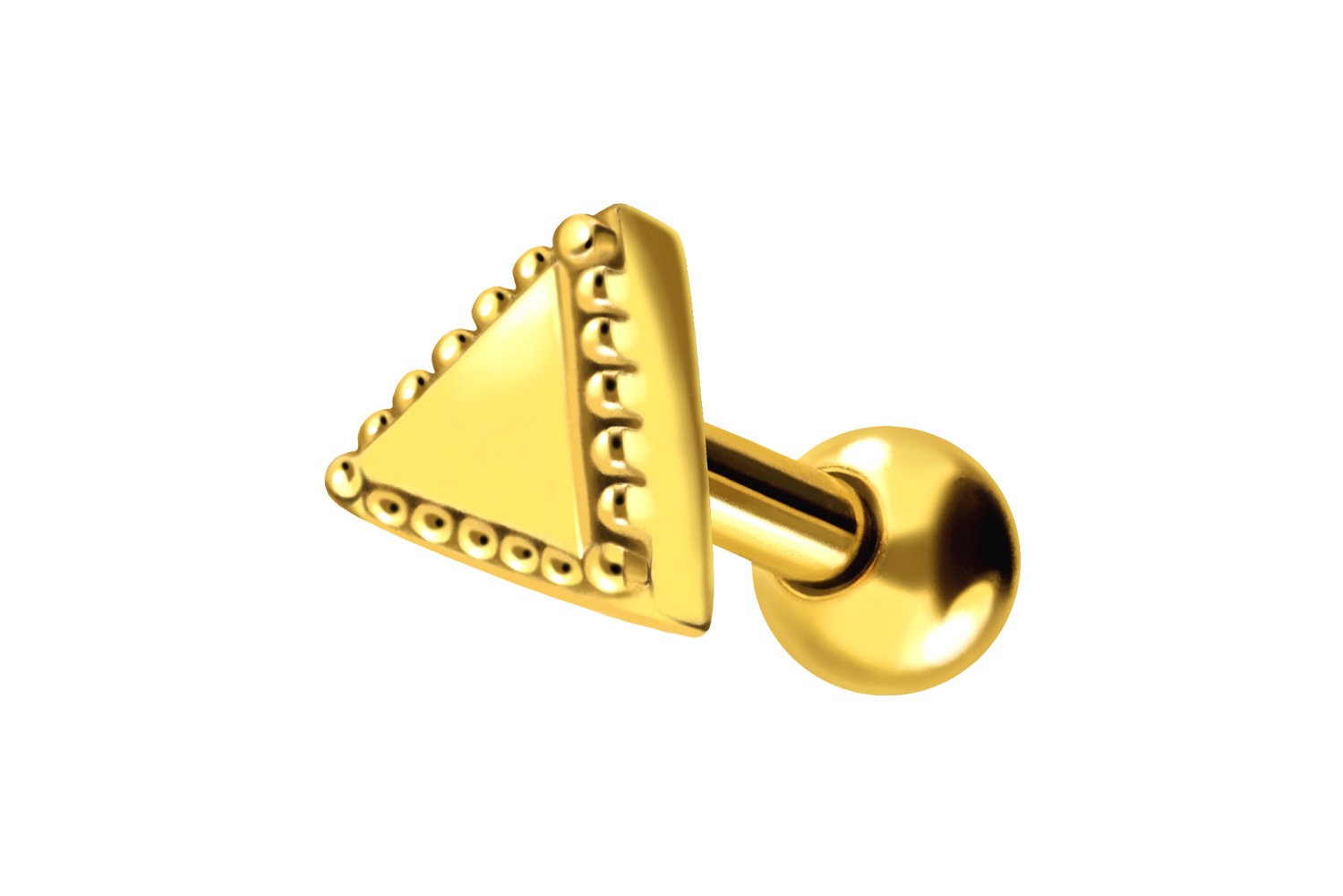 Chirurgenstahl Ohrpiercing DREIECK + KUGELN
