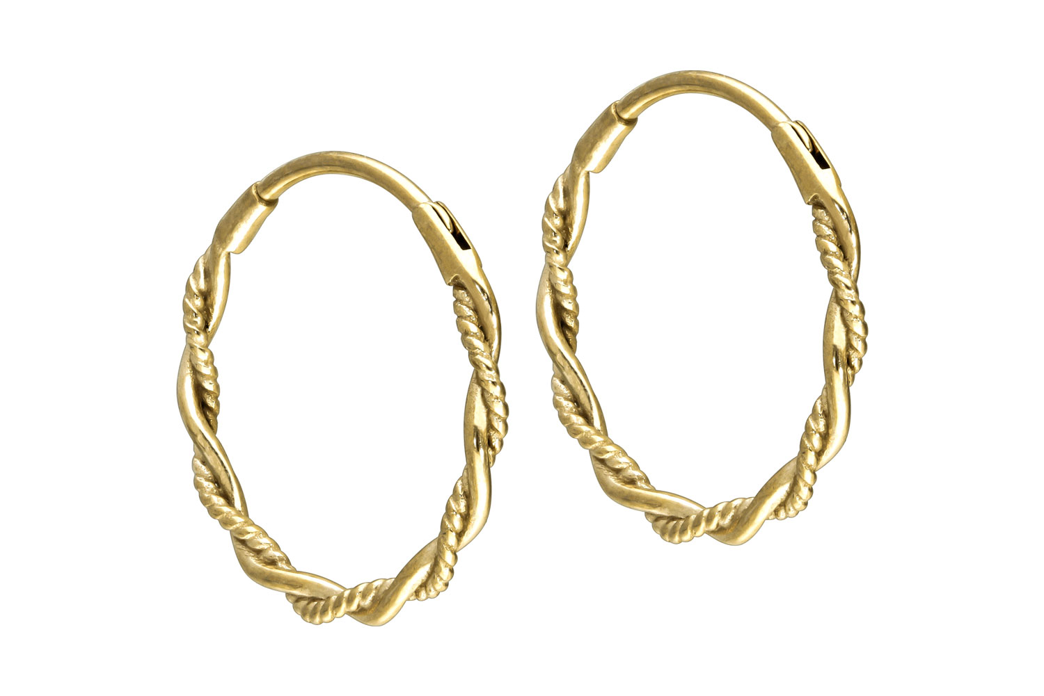 Surgical steel ear clicker creoles DOUBLE TWISTED