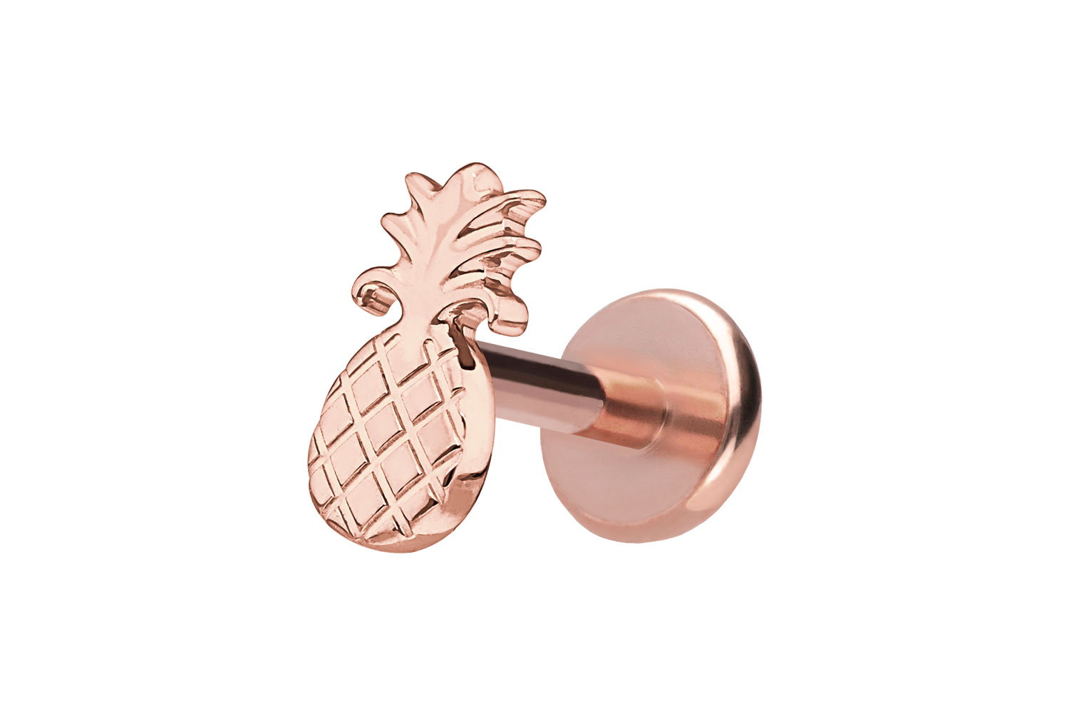 Titanium labret with push fit PINEAPPLE
