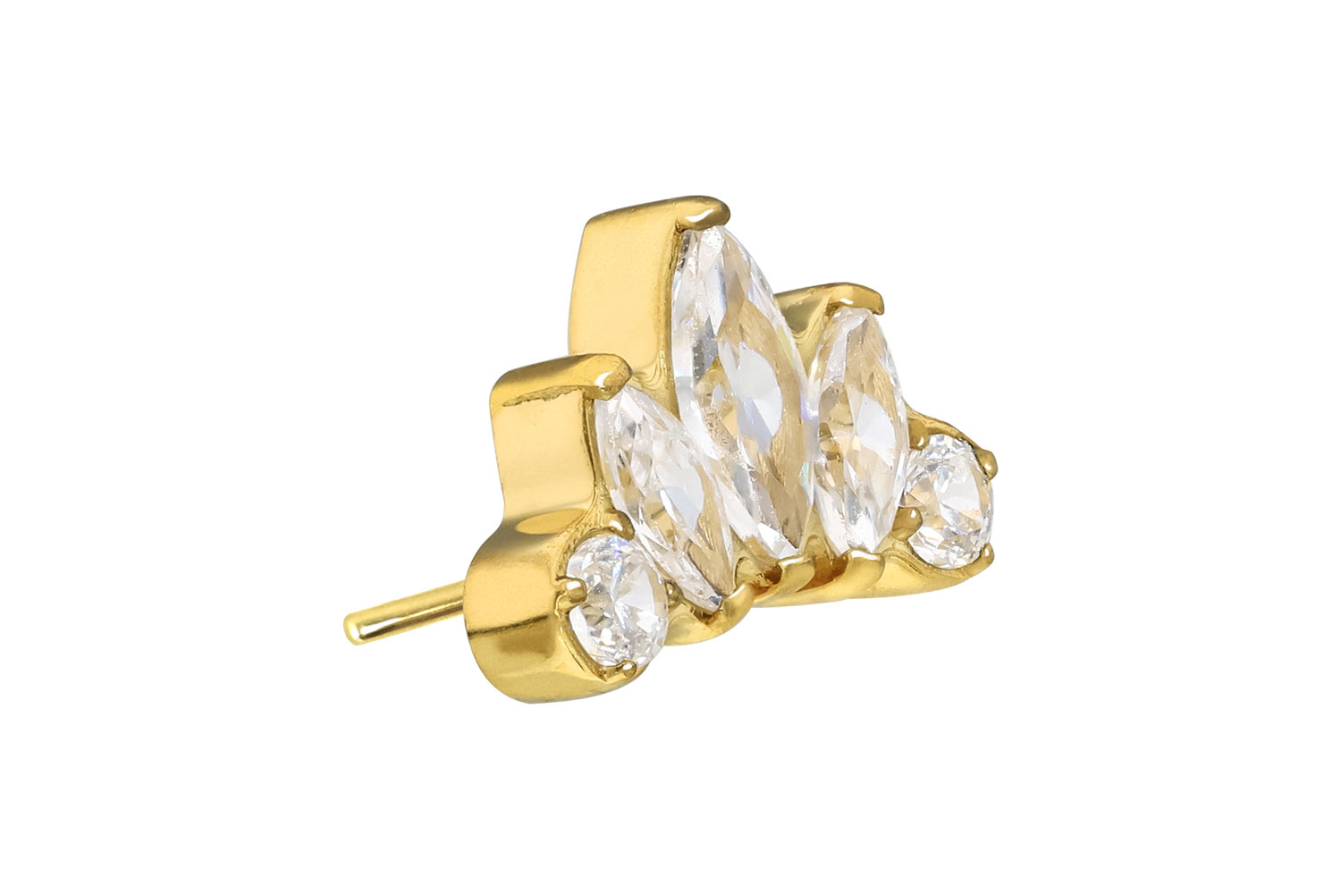 Titanium attachment with push pin LOTUS FLOWER