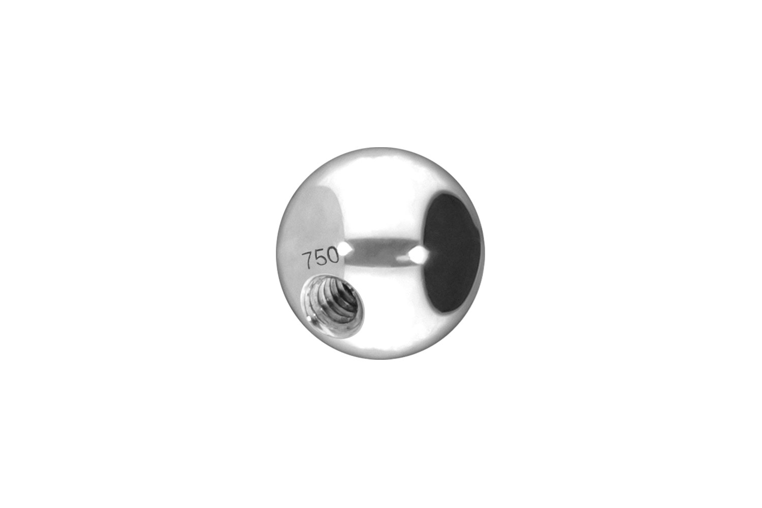 14/18 carat gold screw-in ball