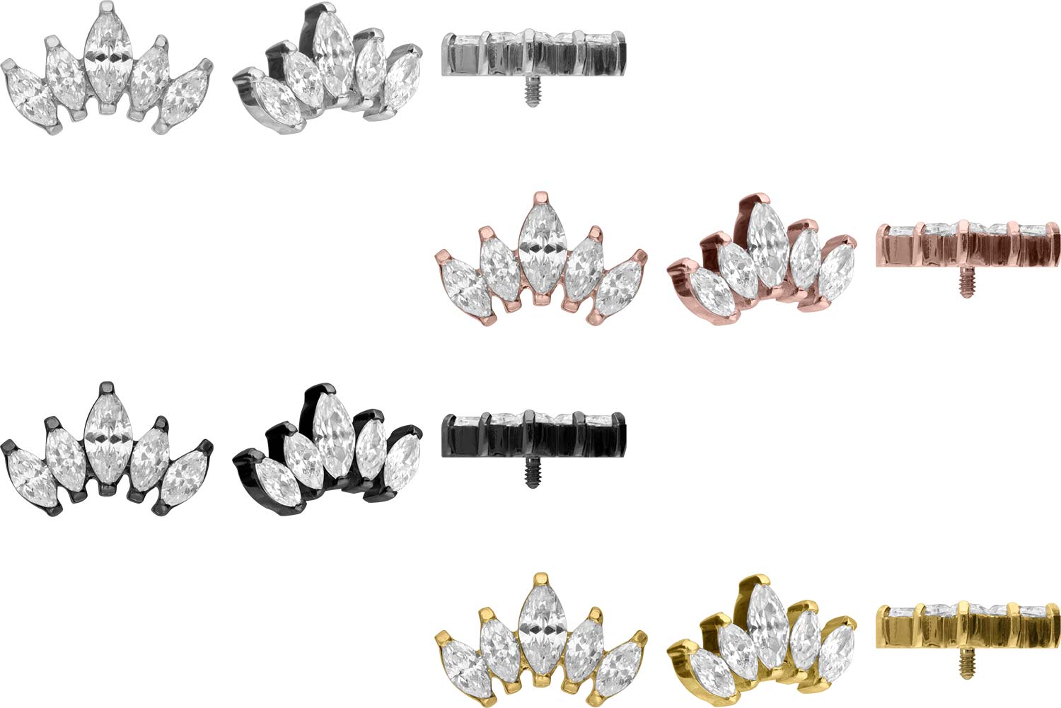 Titanium screw-in attachment with internal thread LOTUS BLOSSOM