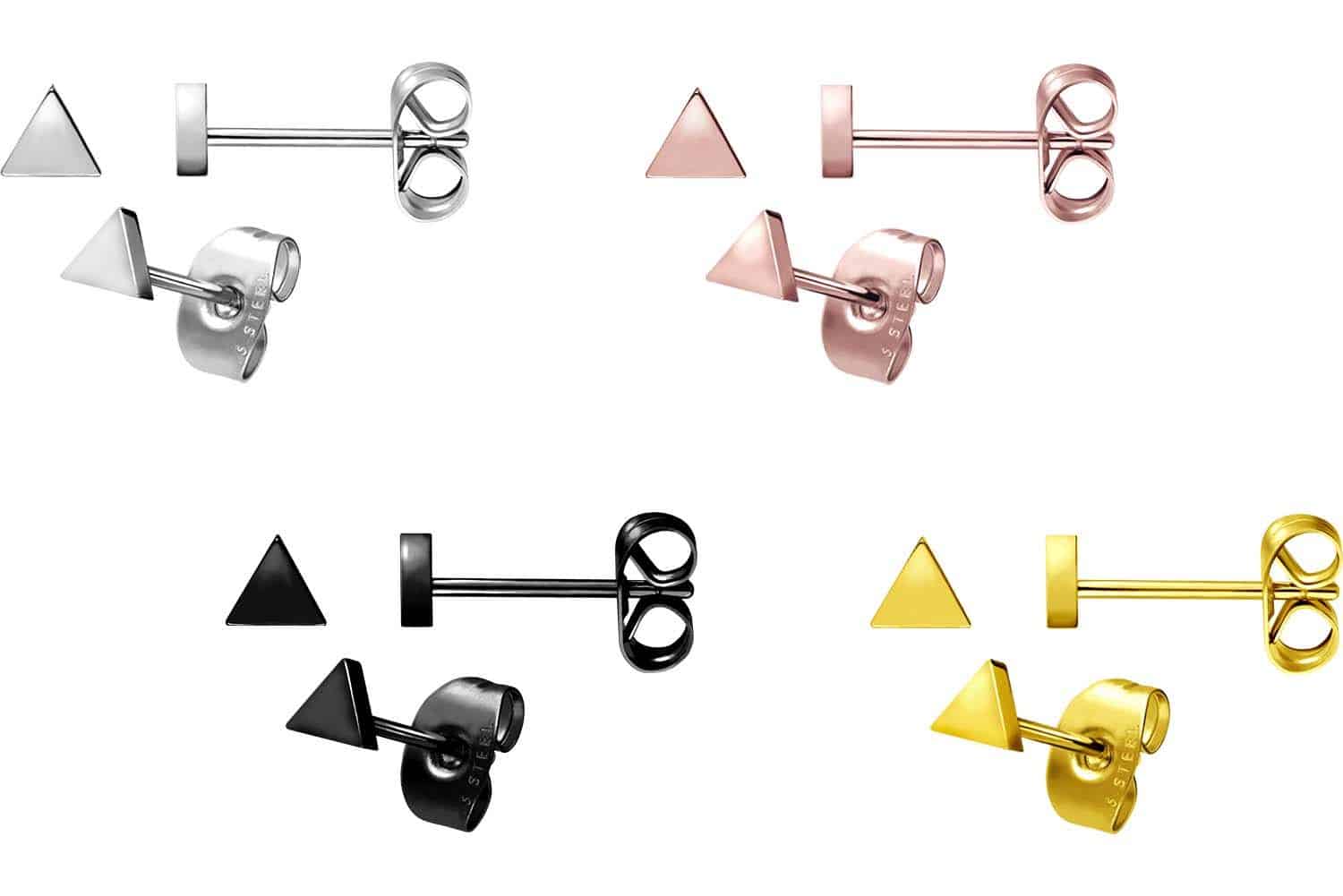 Surgical steel ear studs TRIANGLE