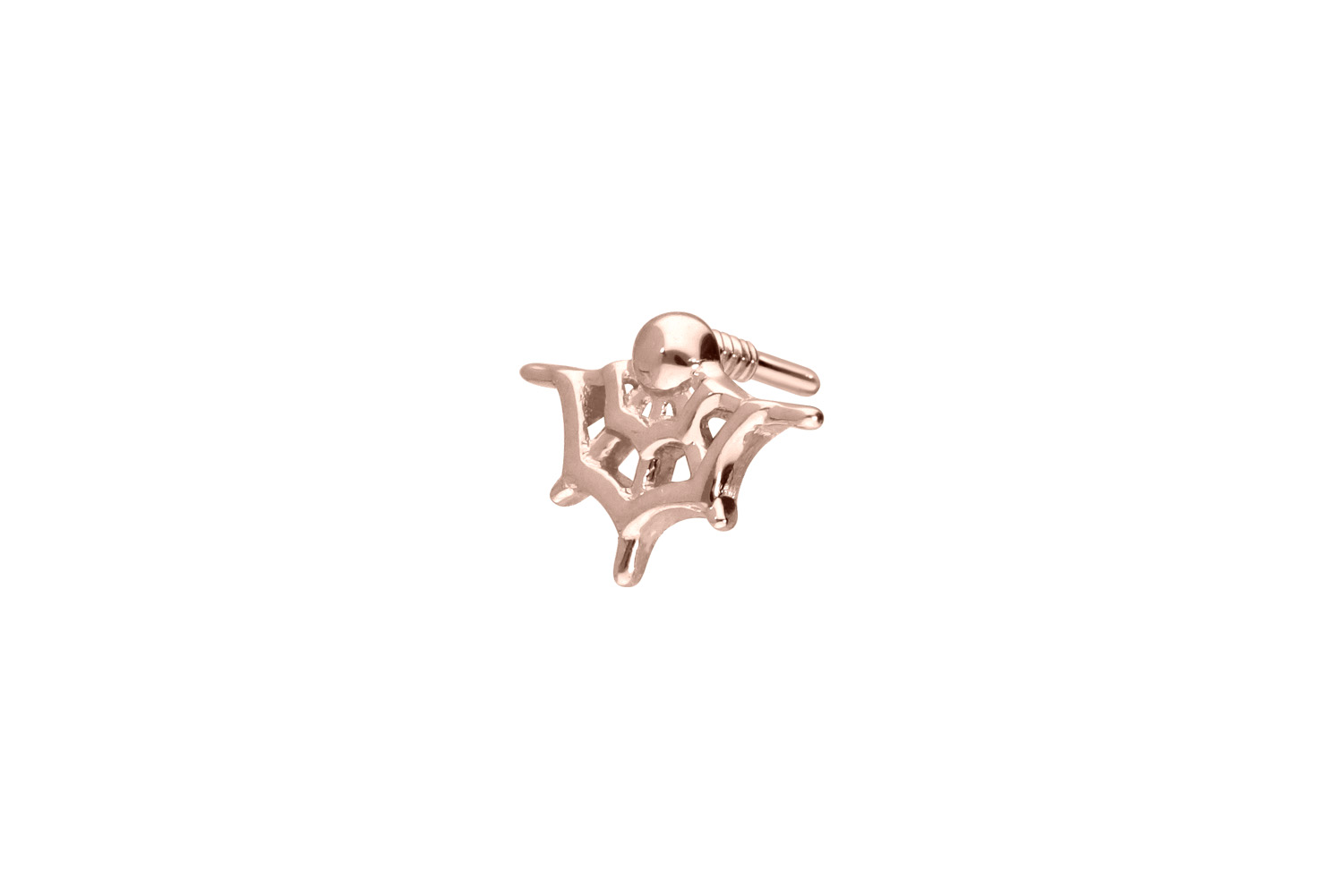 14 carat gold screw-in attachment with external thread SPIDERWEB