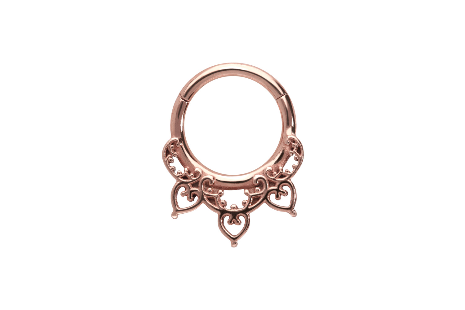Surgical steel segment ring clicker 3 PLAYFUL HEARTS