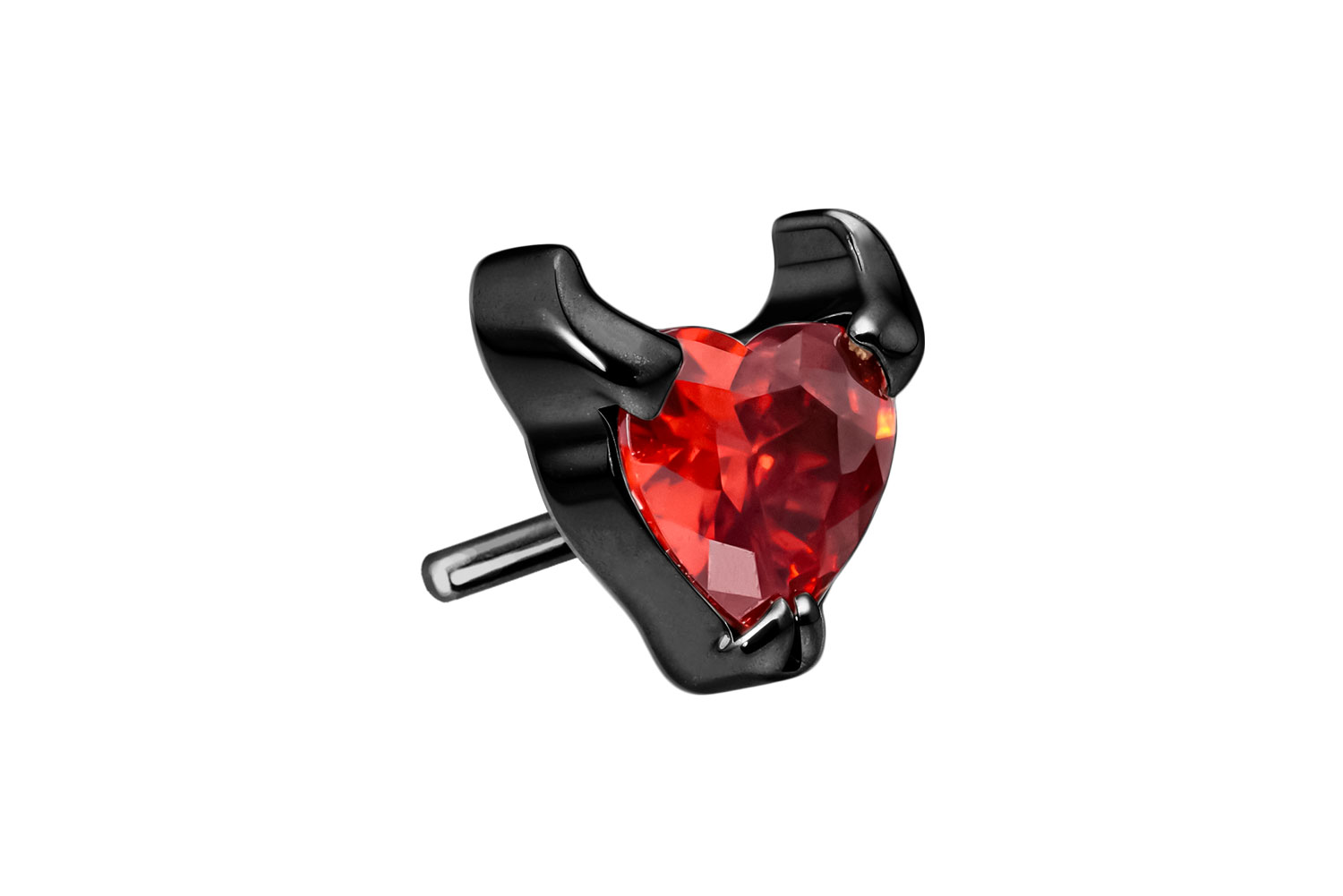 Titanium attachment with push pin DEVIL'S HEART