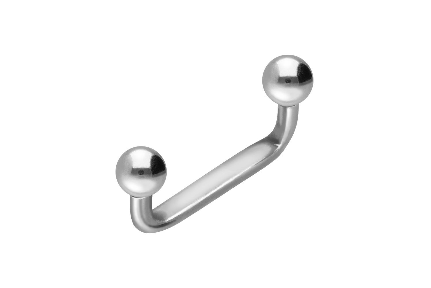 Titanium surface barbell FLAT (90 degree) with balls