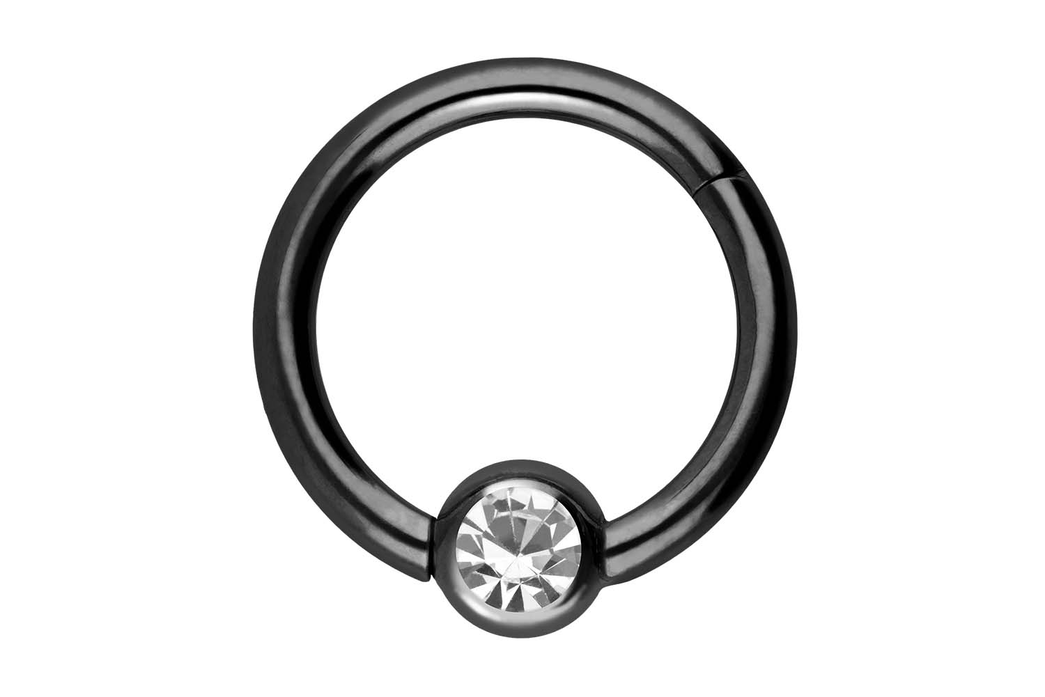 Chirurgenstahl Segmentring Clicker KRISTALL ++SALE++