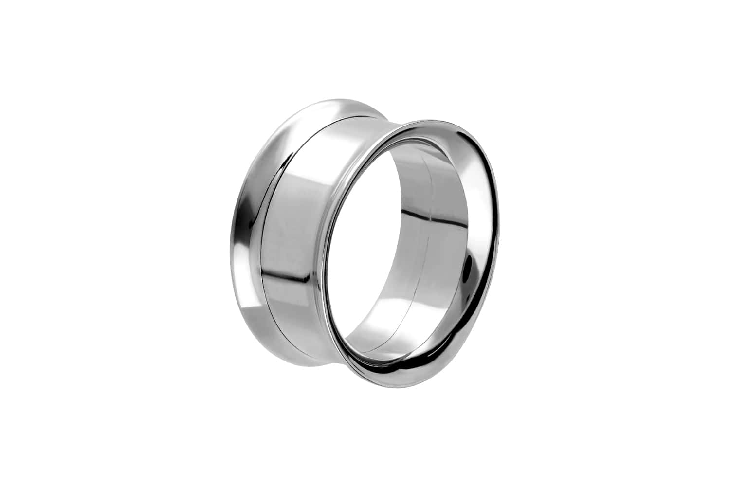 Surgical steel double flared tunnel