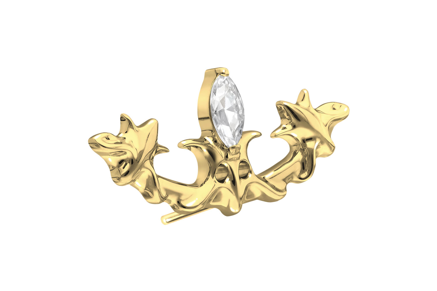 Titanium attachment with push pin GOTHIC DESIGN