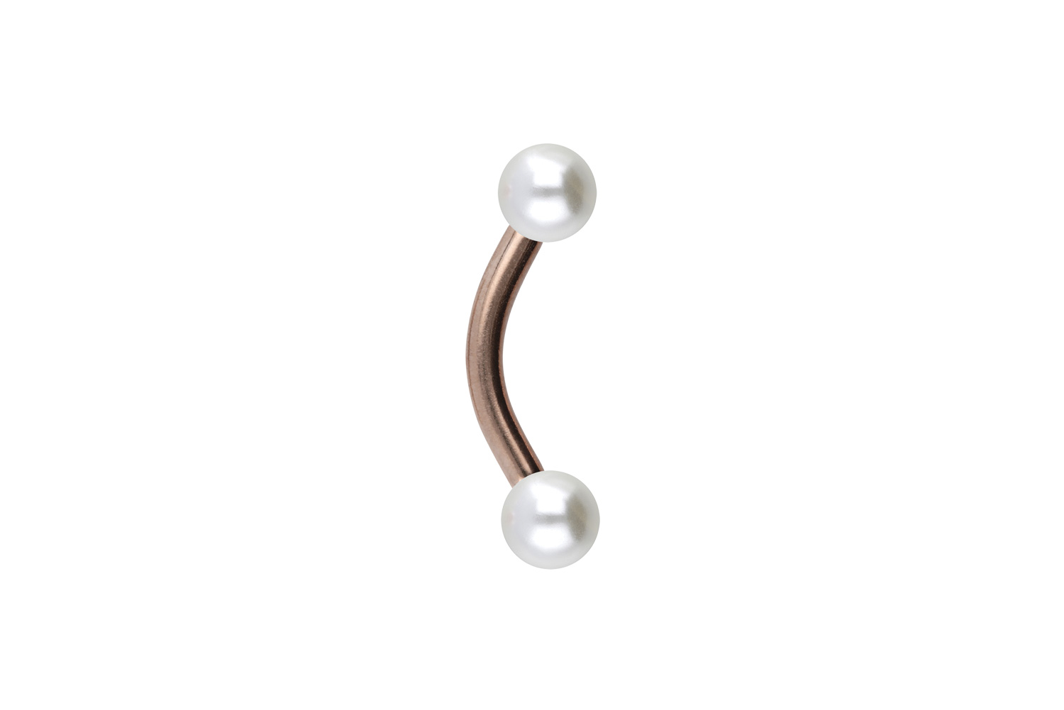 Surgical steel banana SYNTHETIC PEARLS