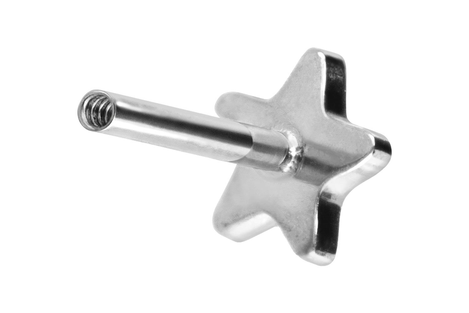 Titan Labret mit Innengewinde ohne Kugel STERN