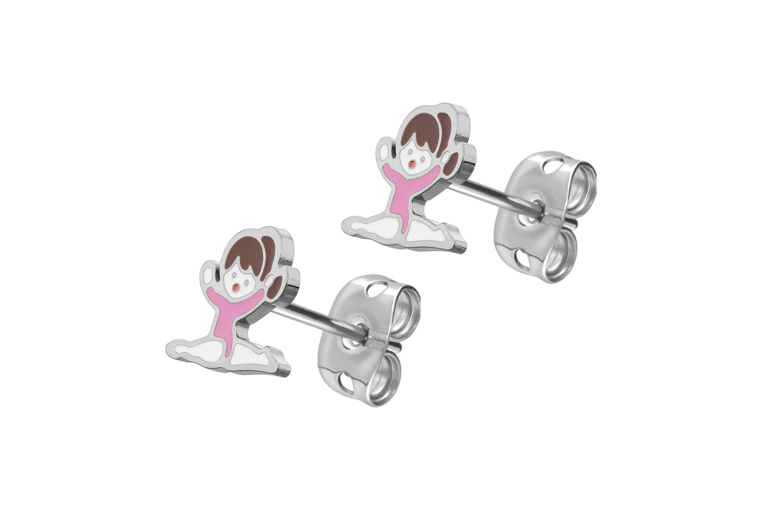 Titanium ear studs BALLERINA