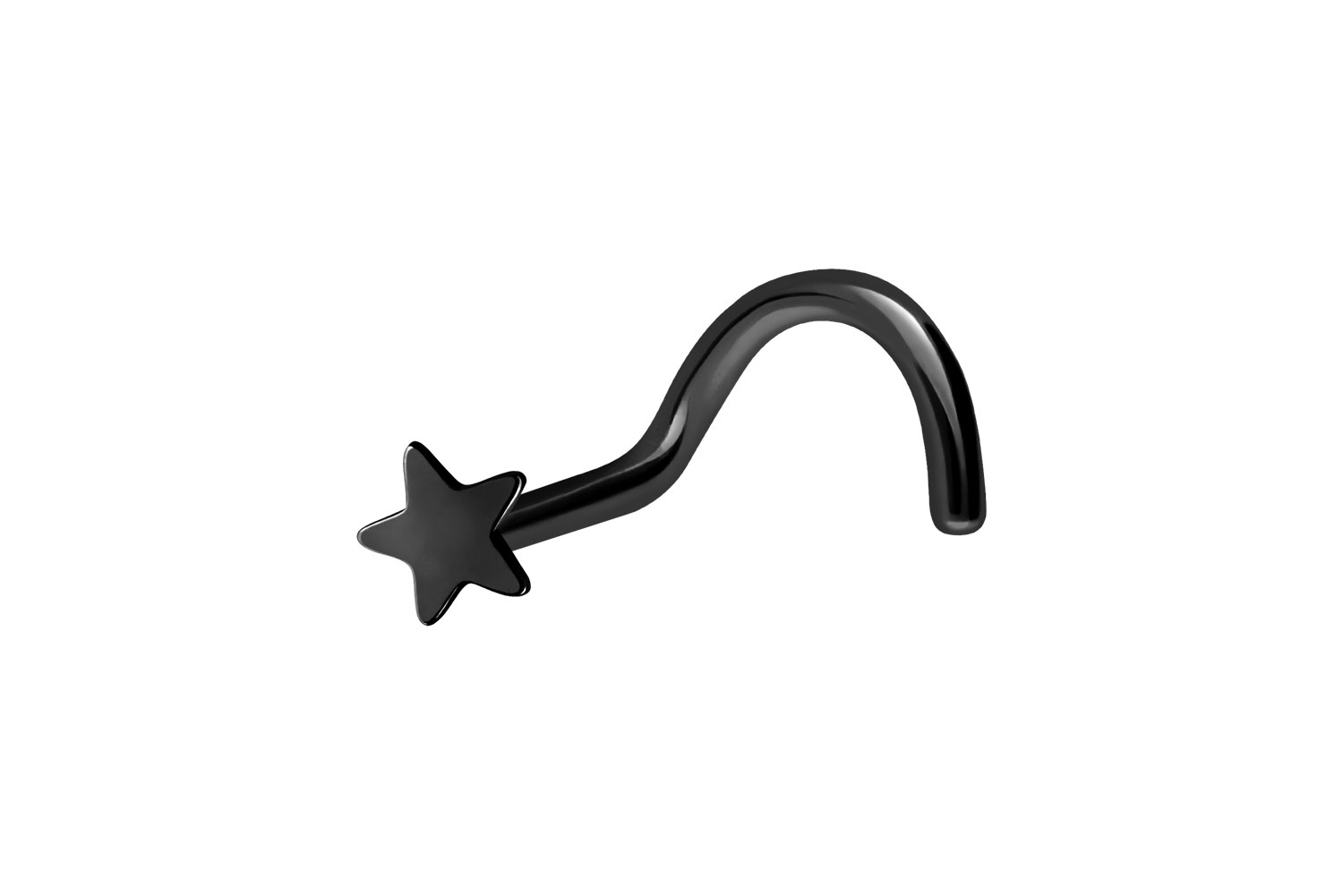 Surgical steel nose stud spiral STAR
