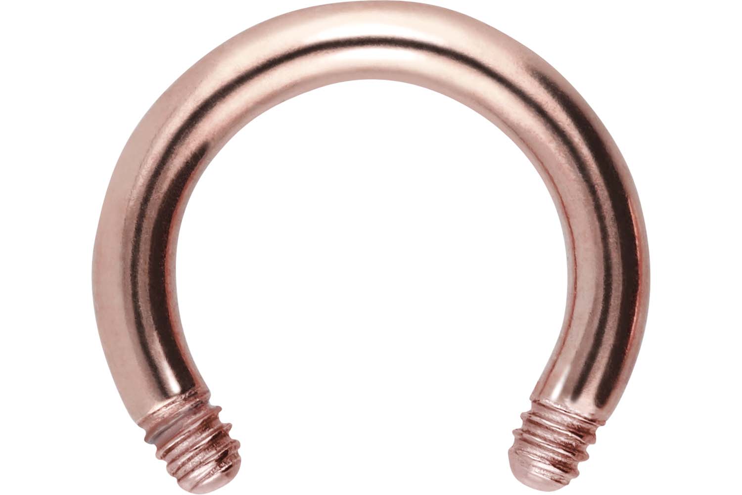 Surgical steel circular barbell without balls
