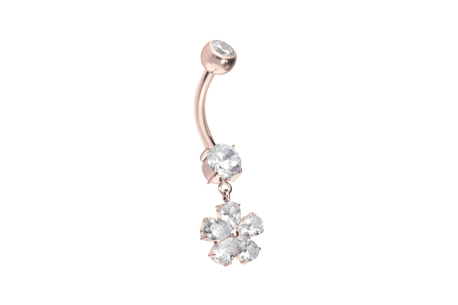 Titanium with internal thread CRYSTAL FLOWER
