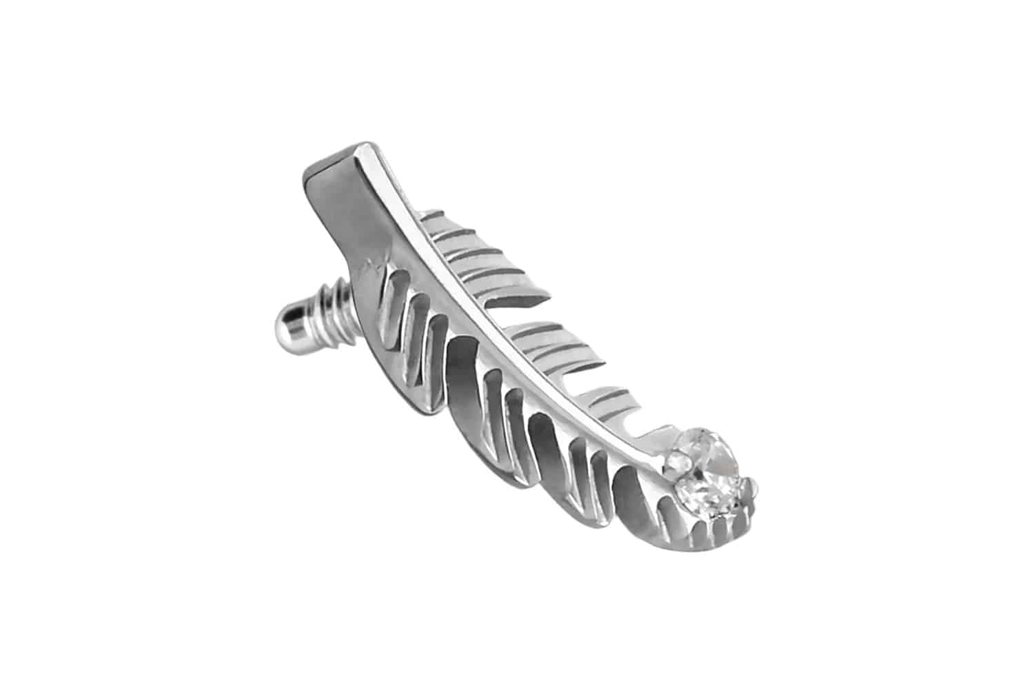 Titanium screw-in attachment with external thread FEATHER