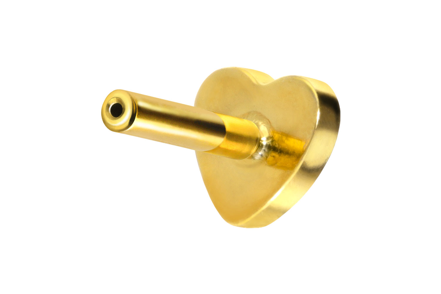 PIERCINGLINE Piercing Stecker Titan Labret mit Push Fit ohne Kugel HERZ - Bild 47 von 51
