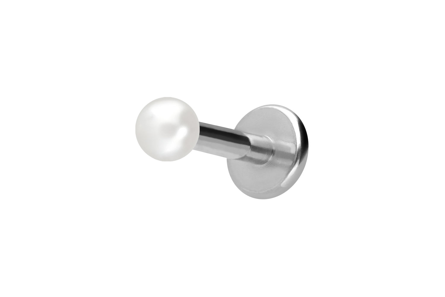 Titan Labret mit Innengewinde SYNTHETISCHE PERLE