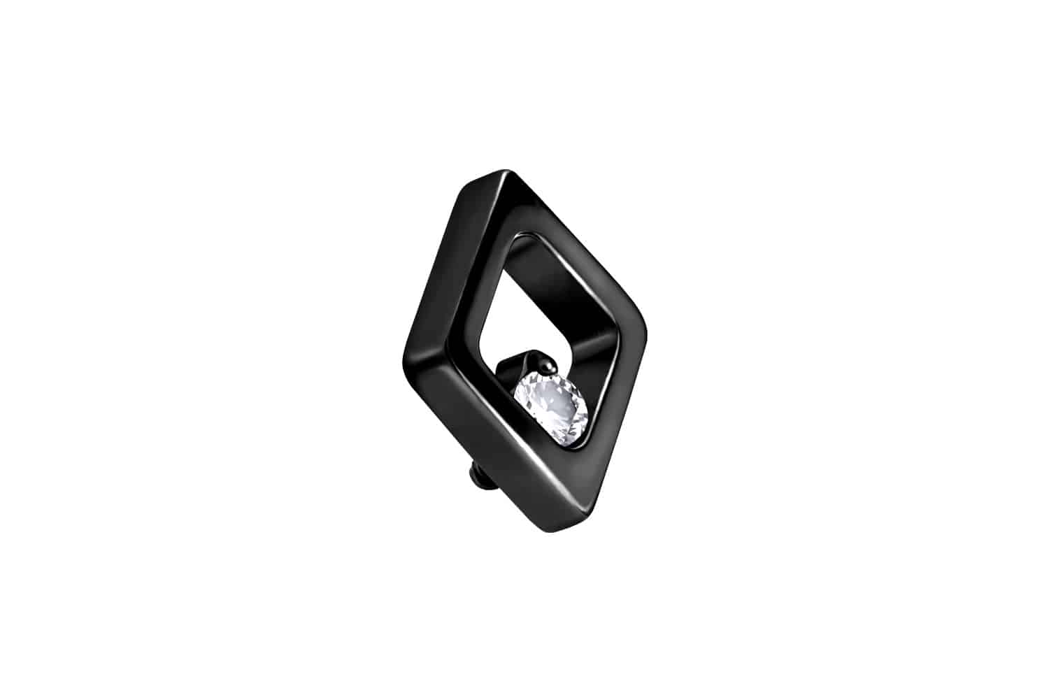 Titanium screw-in attachment with external thread RHOMBUS + CRYSTAL ++SALE++