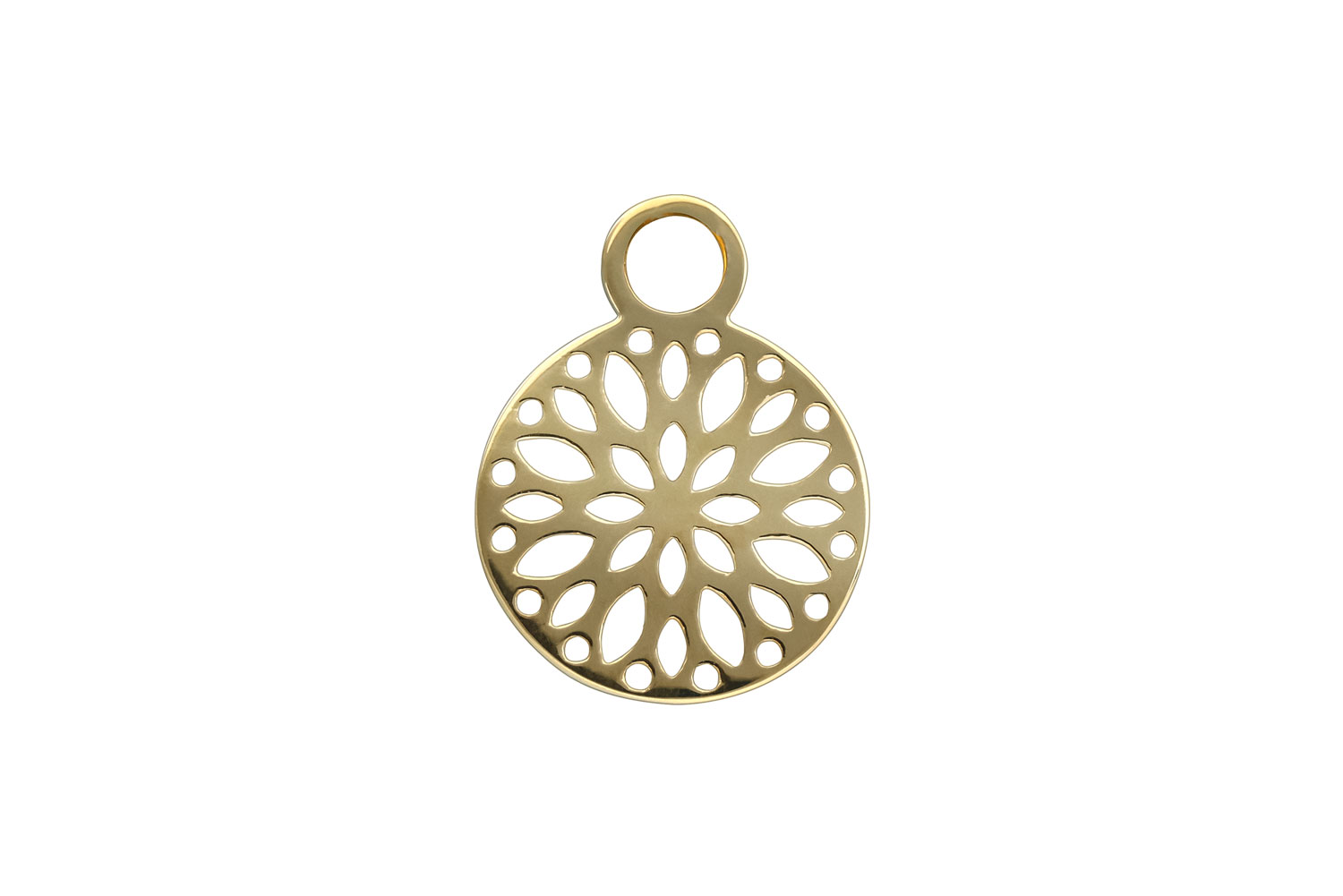 14 carat gold pendant for clickers MANDALA